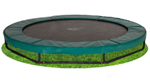 Flat to the ground trampoline
