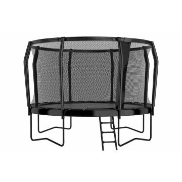 Akrobat Orbit Pro trampoline 430 cm antraciet met veiligheidsnet