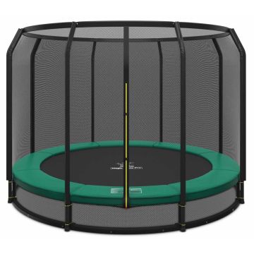 Ingraaf Trampoline Magic Circle Pro 305 cm Groen met veiligheidsnet