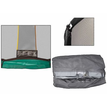 Trampoline los veiligheidsnet fiber rechthoek 244x366 cm met sluis(zonder palen)