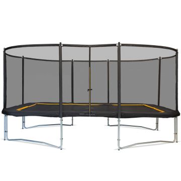 Magic Jump Pro Black rechthoekige trampoline 525x305 met veiligheidsnet