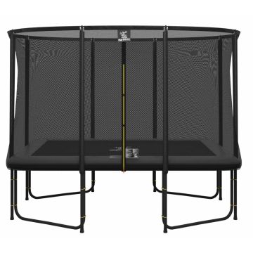 Magic Circle Pro Fiber Grey Rechthoekige Trampoline 214 x 305 cm met veiligheidsnet