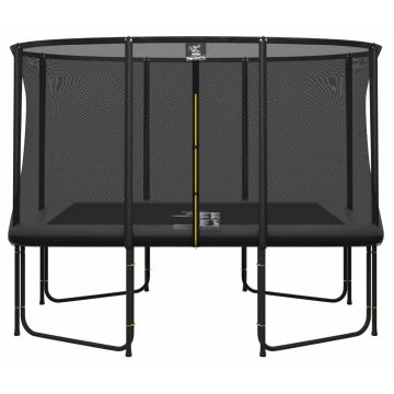 Magic Circle Pro Fiber Grey Rechthoekige Trampoline 244 x 366 cm met veiligheidsnet