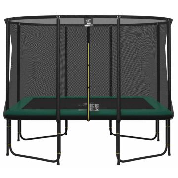 Magic Circle Pro Fiber Rechthoekige Trampoline 214 x 305 cm Groen met veiligheidsnet