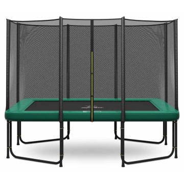 Magic Circle Pro Rechthoekige Trampoline 214 x 305 cm Groen met veiligheidsnet
