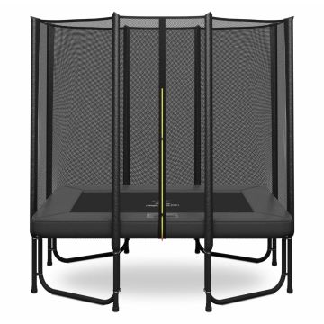 Magic Jump Rechthoekige Trampoline 153 x 214 cm Grijs met Veiligheidsnet