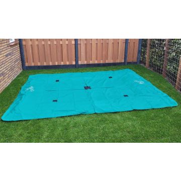 Rechthoekige Trampoline Afdekhoes Flat To The Ground 214 x 305 cm Groen
