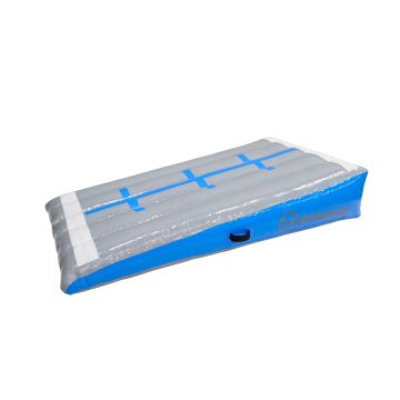 Schuinvlak 12spring 200x100x40 cm Blauw/grijs