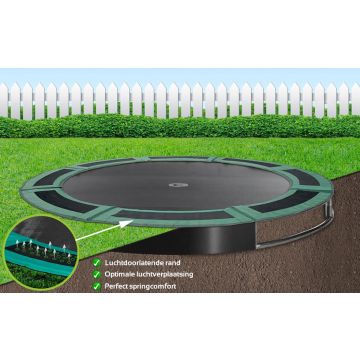 Flat to the ground trampoline Capital Play Groen 305 cm