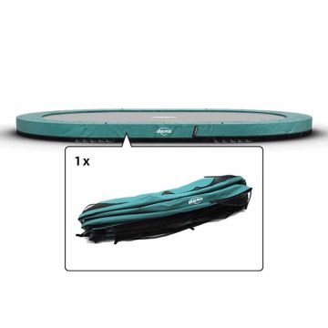 Trampoline Rand ovaal Berg Champion Grand inground 470x310 cm Groen