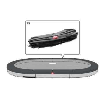 Trampoline Rand ovaal Berg Favorit Grand inground 520x345 cm Grijs