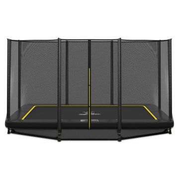 Ingraaf Trampoline Magic Circle Pro Black 244 x 366 cm met veiligheidsnet
