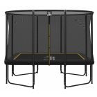 Magic Circle Pro Fiber Black Rechthoekige Trampoline 214 x 305 cm met veiligheidsnet