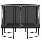 Magic Circle Pro Fiber Grey Rechthoekige Trampoline 214 x 305 cm met veiligheidsnet