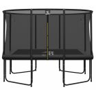 Magic Circle Pro Fiber Grey Rechthoekige Trampoline 244 x 366 cm met veiligheidsnet