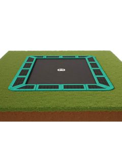 Flat to the ground Trampoline Rechthoekig Capital Play Groen 335 x 244 cm met details