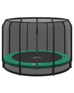 Ingraaf Trampoline Magic Circle Pro 366 cm Groen met veiligheidsnet