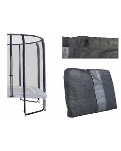 Los veiligheidsnet fiber voor rechthoekige trampoline 153 x 214 cm (zonder palen)