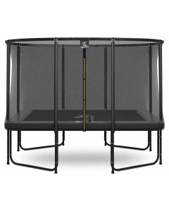 Magic Circle Pro Fiber Grey Rechthoekige Trampoline 214 x 305 cm met veiligheidsnet