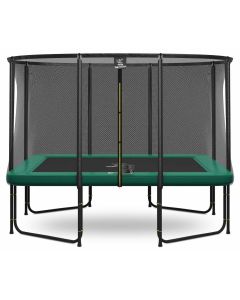 Magic Circle Pro Fiber Rechthoekige Trampoline 214 x 305 cm Groen met veiligheidsnet