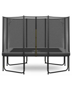 Magic Circle Pro Grey Rechthoekige Trampoline 214 x 305 cm met veiligheidsnet