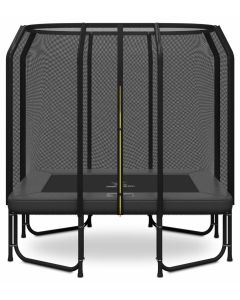 Magic Jump Fiber Rechthoekige Trampoline 153 x 214 cm Grijs met Veiligheidsnet