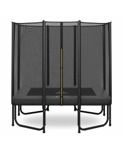 Magic Jump Rechthoekige Trampoline 153 x 214 cm Grijs met Veiligheidsnet