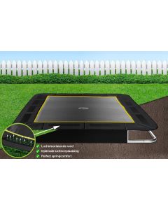 Flat to the ground Trampoline Rechthoekig Capital Play Black 335 x 244 cm