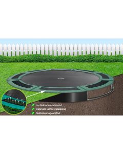 Flat to the ground trampoline Capital Play Groen 305 cm