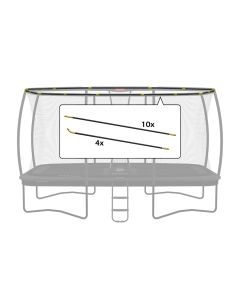 Fiberglass palen veiligheidsnet 410x250 cm BERG Ultim DLX XL