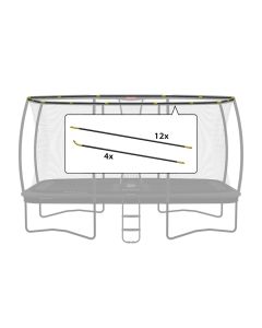 Fiberglass palen veiligheidsnet 500x300 cm
