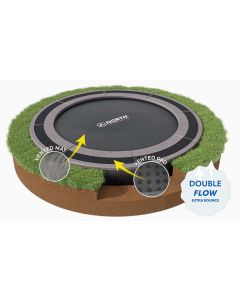 Flat to the ground trampoline North 305 cm