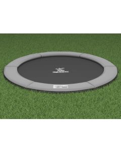 Flat to the Ground Trampoline Magic Circle Pro Grey 251 cm