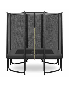 Magic Jump Rechthoekige Trampoline 153 x 214 cm Grijs met Veiligheidsnet