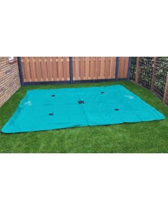 Rechthoekige Trampoline Afdekhoes Flat To The Ground 214 x 305 cm Groen