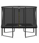 Magic Circle Pro Fiber Grey Rechthoekige Trampoline 214 x 305 cm met veiligheidsnet