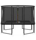 Magic Circle Pro Fiber Grey Rechthoekige Trampoline 244 x 366 cm met veiligheidsnet