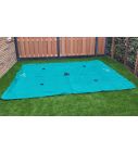 Rechthoekige Trampoline Afdekhoes Flat To The Ground 214 x 305 cm Groen