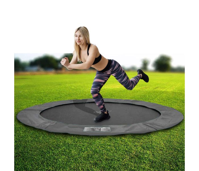 Flat to the Ground Trampoline Magic Circle Pro Grey 427 cm sports