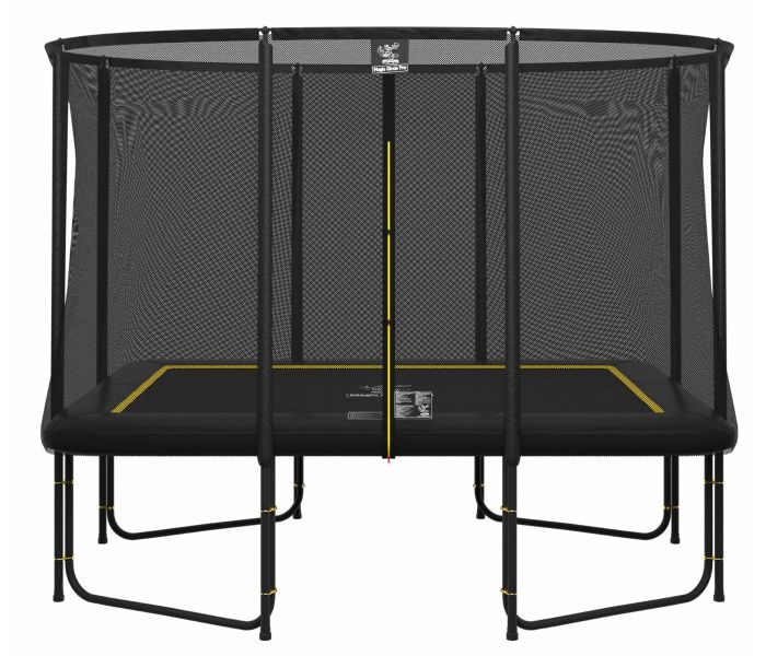 Magic Circle Pro Fiber Black Rechthoekige Trampoline 214 x 305 cm met veiligheidsnet