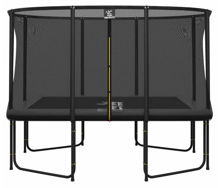 Magic Circle Pro Fiber Grey Rechthoekige Trampoline 244 x 366 cm met veiligheidsnet