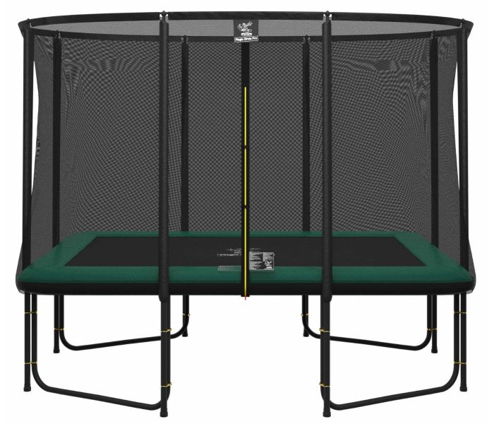 Magic Circle Pro Fiber Rechthoekige Trampoline 214 x 305 cm Groen met veiligheidsnet