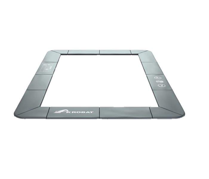 Trampoline Rand Rechthoekig Flat To The Ground Akrobat Primus 430x305 cm Antraciet
